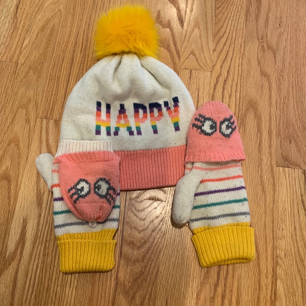 GAP Kids Happy Hat & Mittens Set